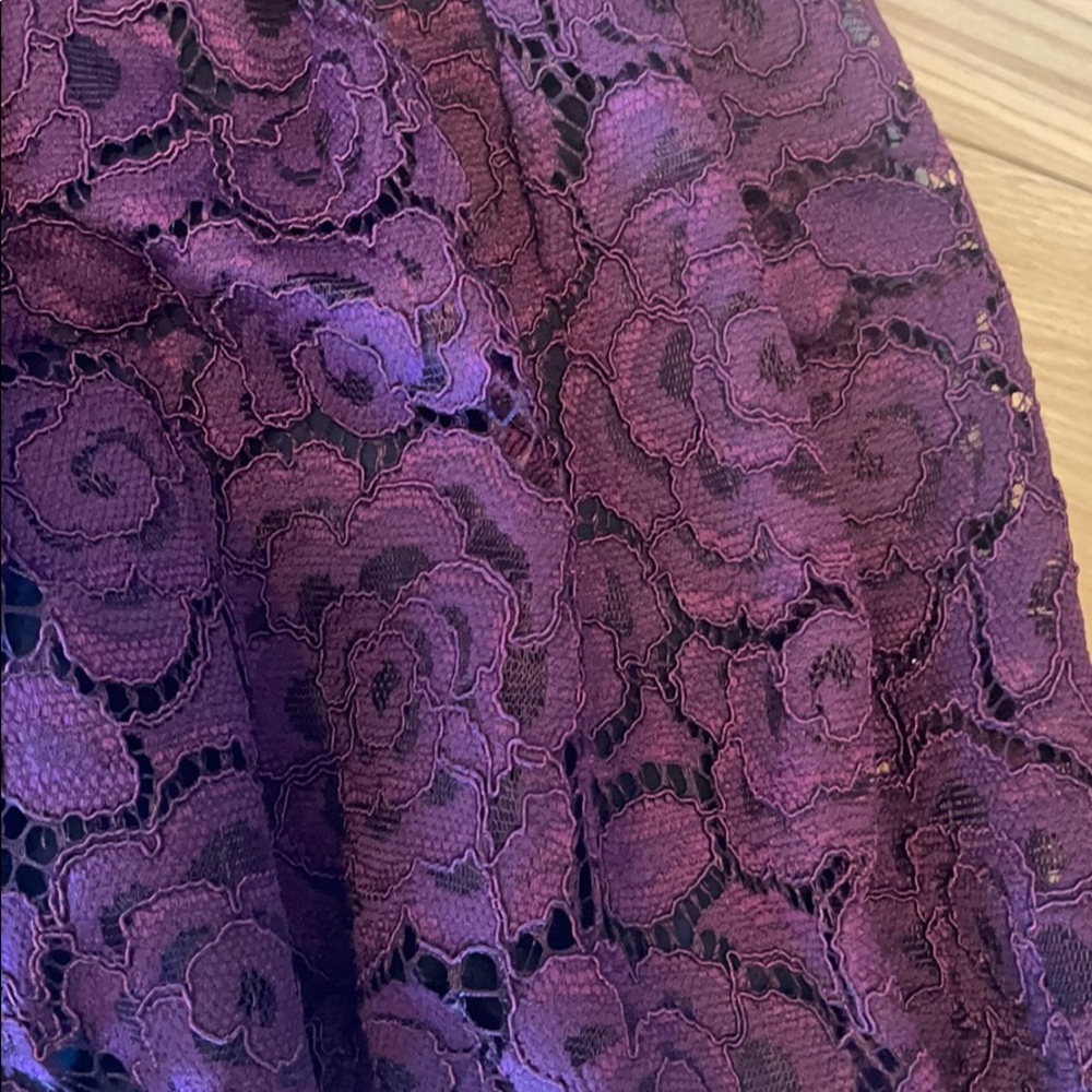 Alice + Olivia dark purple lace skirt - Picture 7 of 11